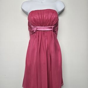 Chic Strapless Pink Dress